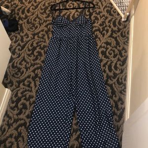 Navy blue Polka dot jumpsuit